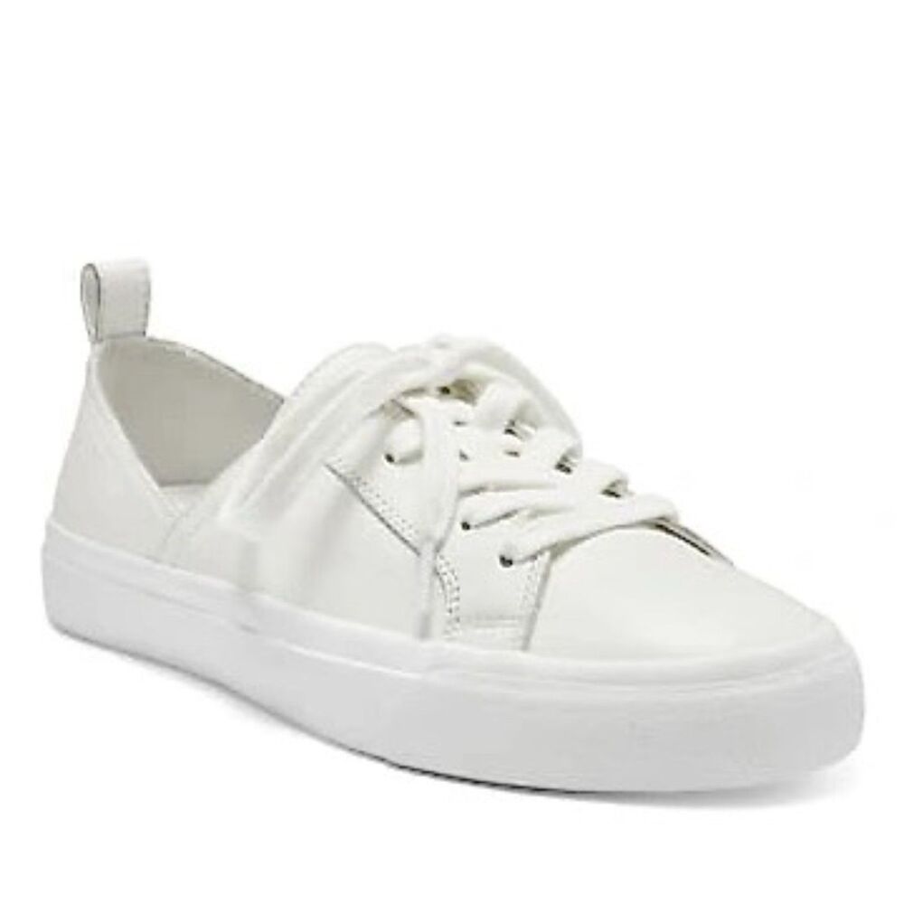 Sole Society | Dansy Cut-Out White Leather Lace-Up Sneakers | Size 9.5